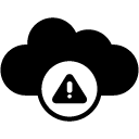 Alert Cloud glyph Icon