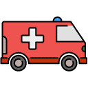 Ambulance filled outline icon