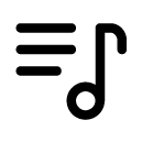 music note line icon