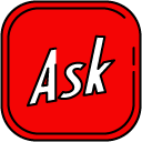 Ask filled outline icon