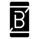 B smartphone glyph Icon