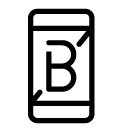 B smartphone line Icon