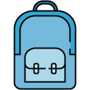 Backpack filled outline icon