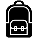 Backpack solid icon