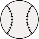 Baseball filled outline icon