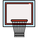 Basketball basket filled outline icon