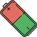 Battery filled outline icon