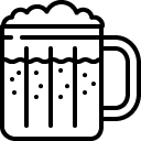 Beer glass line icon