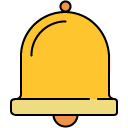 Bell filled outline icon