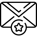 Bookmark Message line Icon