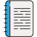 Bound Textbook filled outline icon