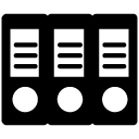 Box folders solid icon