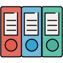 Boxfolders filled outline icon