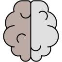 Brain filled outline icon