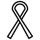 Breast Cancer Support Ribbon line icon