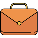 Briefcase filled outline icon