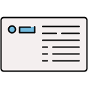 Business Card filled outline icon