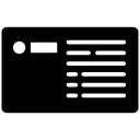 Business card solid icon