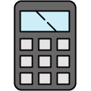 Calculator filled outline icon