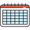 Calender filled outline icon