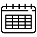 Calender solid icon