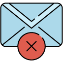 Cancel Message filled outline Icon