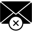 Cancel Message glyph Icon