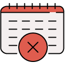 Cancel Schedule filled outline icon