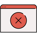 Cancel Window filled outline Icon