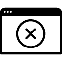 Cancel Window glyph Icon