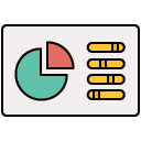 Charts filled outline icon