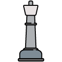 Chess piece filled outline icon
