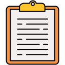 Clipboard filled outline icon