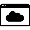 Cloud Window glyph Icon