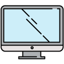 Computer Screen filled outline icon