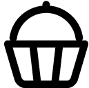 Cupcake line icon
