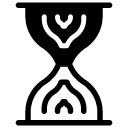 Curves hourglass glyph Icon