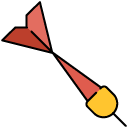 Dart filled outline icon