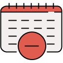 Delete Schedule filled outline icon