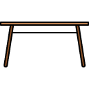 Dining table filled outline icon
