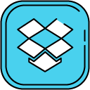 Dropbox filled outline icon