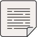Edge folded Document filled outline icon