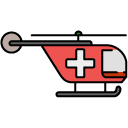 Emergency Helicopter filled outline icon