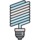 Energy Efficient Lightbulb filled outline icon