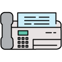 Fax Machine filled outline icon