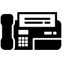 Fax machine solid icon
