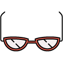 Female Glasses filled outline icon