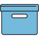 Filing Box filled outline icon