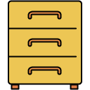 Filing Cabinett filled outline icon