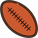 Football filled outline icon